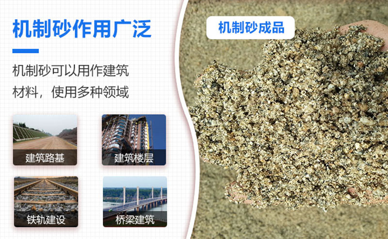 機(jī)制砂品級越來越高，用途也越來越廣泛